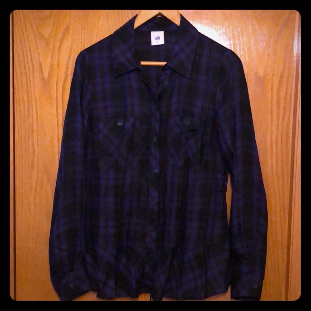 CAbi Check “Moody Plaid” Button Down